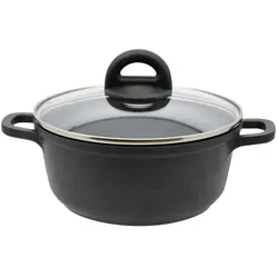 ELO Basic Black Aluguss Topf m.D.20cm Dur Select 89120, Pfanne + Kochtopf, Schwarz