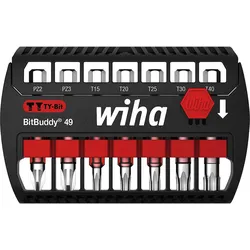Bit Set BitBuddy® Wiha® TY-Bit 49 mm Pozidriv, Torx® 7-teilig 1/4''