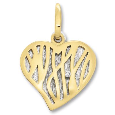 Herzkette ONE ELEMENT "Halskette - Herzkette mit Zirkonia Herz und Anhänger aus 925", silber, Halsketten, Damen, Silber 925 (Sterlingsilber), Herzkette, Zart & emotional – ein Geschenk, das von Herzen kommt