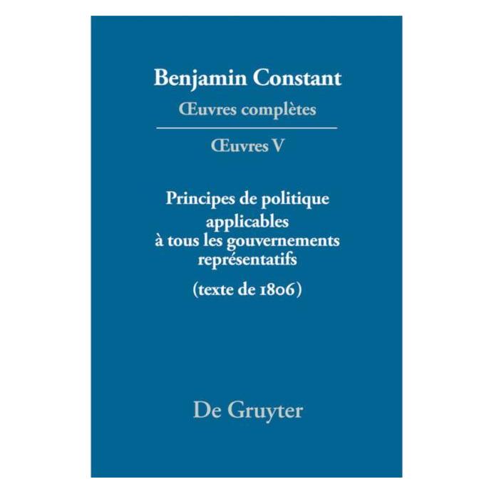 De Gruyter Principes de politique applicables Ã to (Französisch, Hardcover) (66438769)