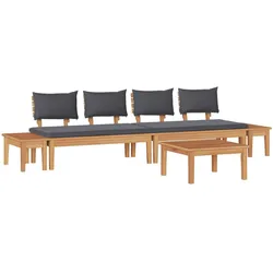 vidaXL, Gartenlounge, Berrenum (4x Stuhl + 1 Tisch)