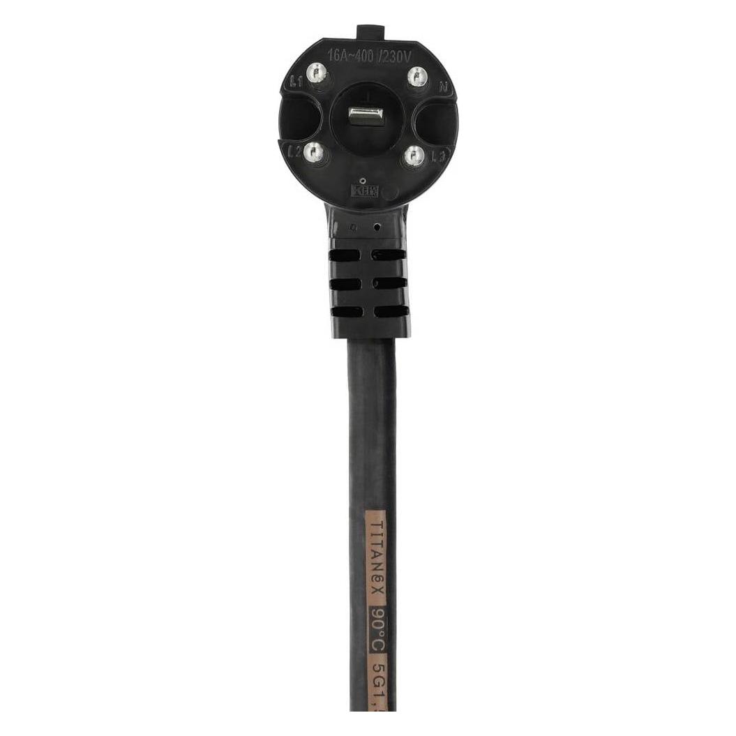 Xavax Geräteanschlusskabel mit gewinkeltem Starkstromstecker, für Herd etc., 2 m (2 m) (00220798)
