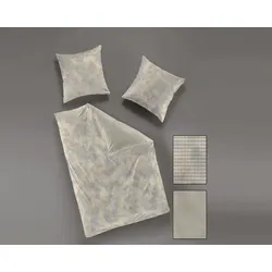 Bierbaum Satin-Bettwäsche Stein 6795-31 155x220 cm / 80x80 cm
