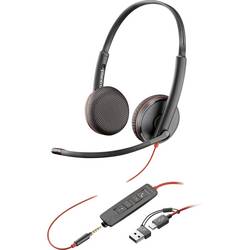 HP Blackwire C3225 On Ear Kopfhörer Schwarz 8X229A6