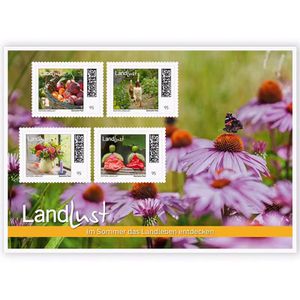 DeutschePost Briefmarken Landlust - Sommer, Set, 4 verschiedene Motive, selbstklebend, 4 Stück