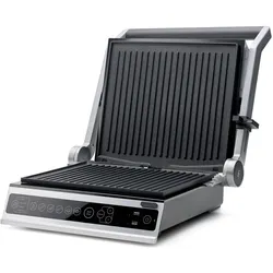 Solis Contact Grill Pro, Kontaktgrill, Silber, Schwarz