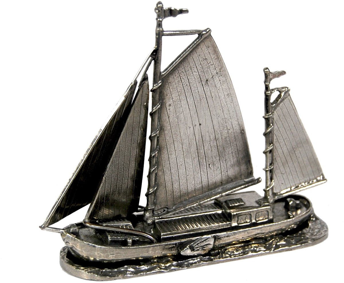 Tinnen Miniatuur Klipper - Uniek Maritiem Decoratiestuk