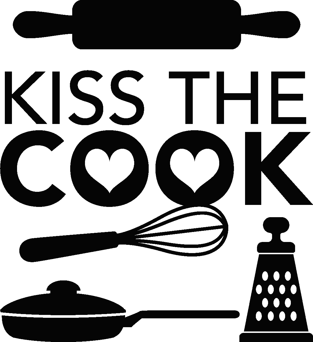 Ambiance-sticker Sticker déco Kiss the cook