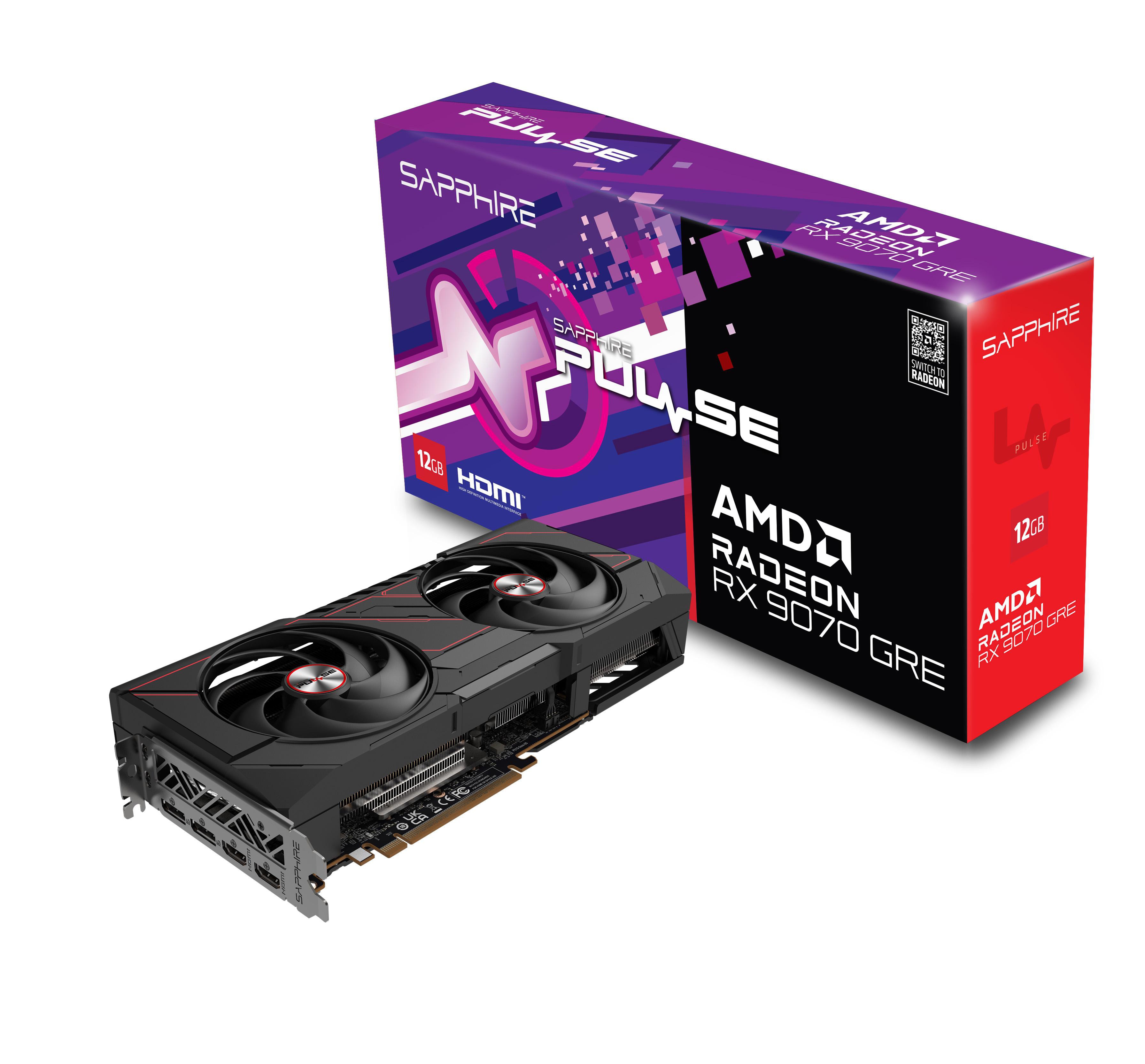 SAPPHIRE PULSE AMD Radeon RX 9070 GRE GAMING OC Grafikkarte 12 GB