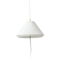 Faro Outdoor Pendelleuchte SAIGON OUT T70, E27, IP44, tragbar, Lochkappenschirm grau, matt weiß FAR-71584-05