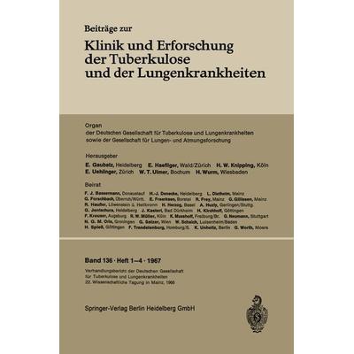 Verhandlungsbericht der Deutschen Tuberkulose-Tagung 1966, Taschenbuch von Deutschen Tuberkulose-Tagung,Deutschen Tuberkulose-Gesellschaft,Deutschen