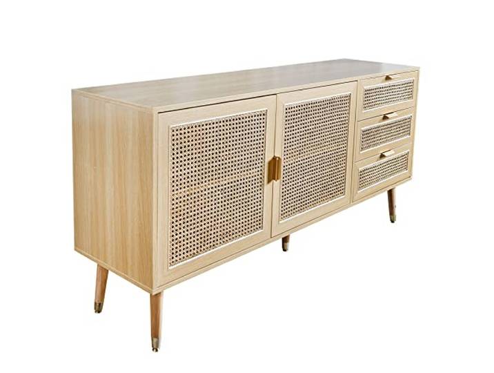 Riess Ambiente Design Sideboard Vienna 154cm Wiener Geflecht Rattan Kommode TV-Schrank