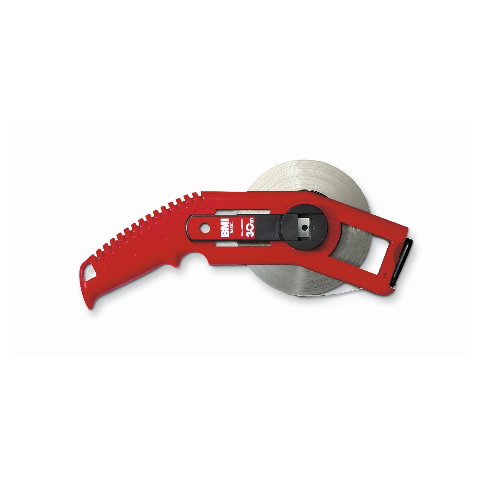 BMI Weißlackiertes Bandmaß, gedruckte Teilung, Breite 13 mm, Länge 30 m