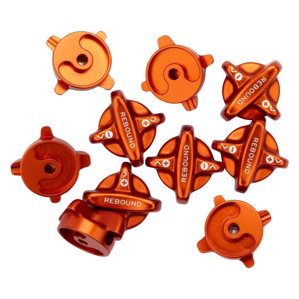 Fox Kit: Rebound Knob: 2013 Float CTD (.540 OD,.350 TLG) AL 6061, Orange Ano, 10 pcs. AC (58891750)