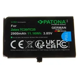 Patona Premium Akku Zebra TC20 TC25, Barcode Scanner Zubehör