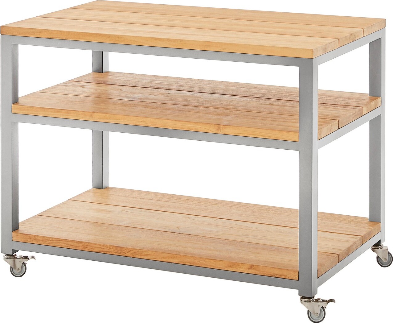 Diamond Garden Piazza Beistelltisch 100x60 cm Edelstahl/Recycled Teak