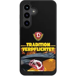 Nivocase Handyhülle für Samsung Galaxy S24 Hülle NIVOpure Case Schwarz Fanartikel SG Dynamo Dresden SGD (Samsung Galaxy S24), Smartphone Hülle, Schwarz