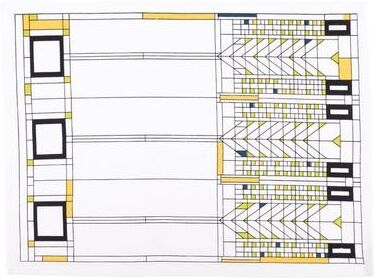 Frank Lloyd Wright Printed Placemat - Set of 4 - 13'' W X 17'' L