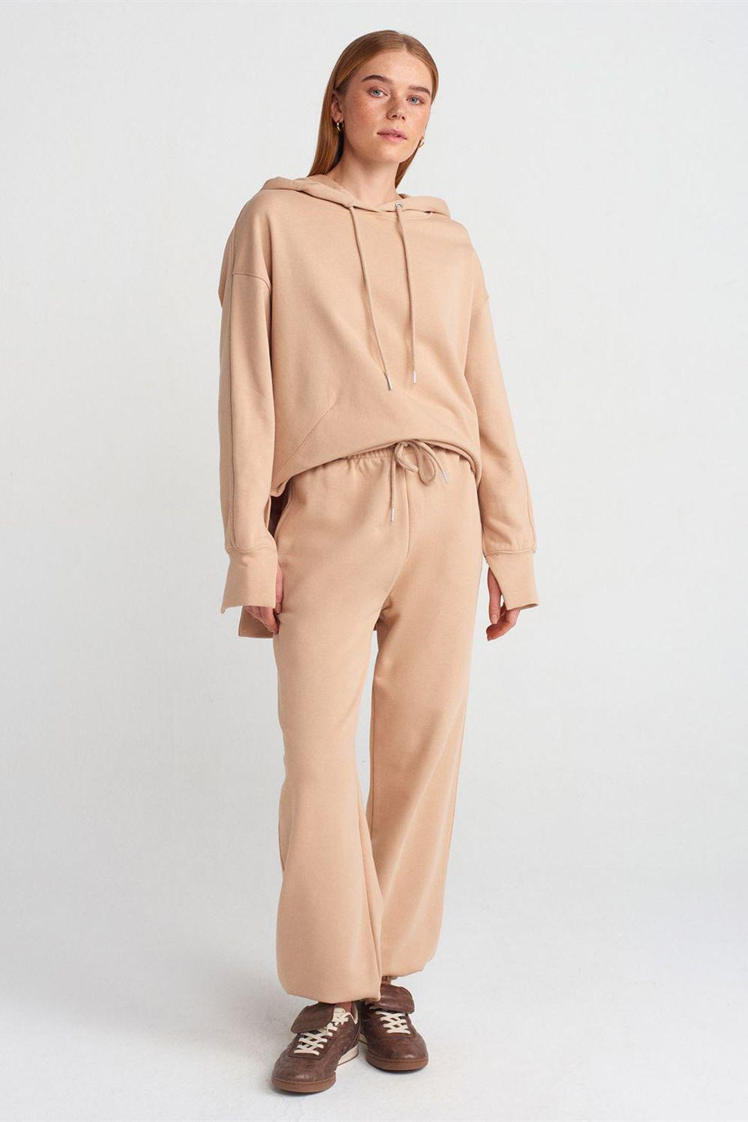 Damen Fleece-Jogginghose mit weitem Bein