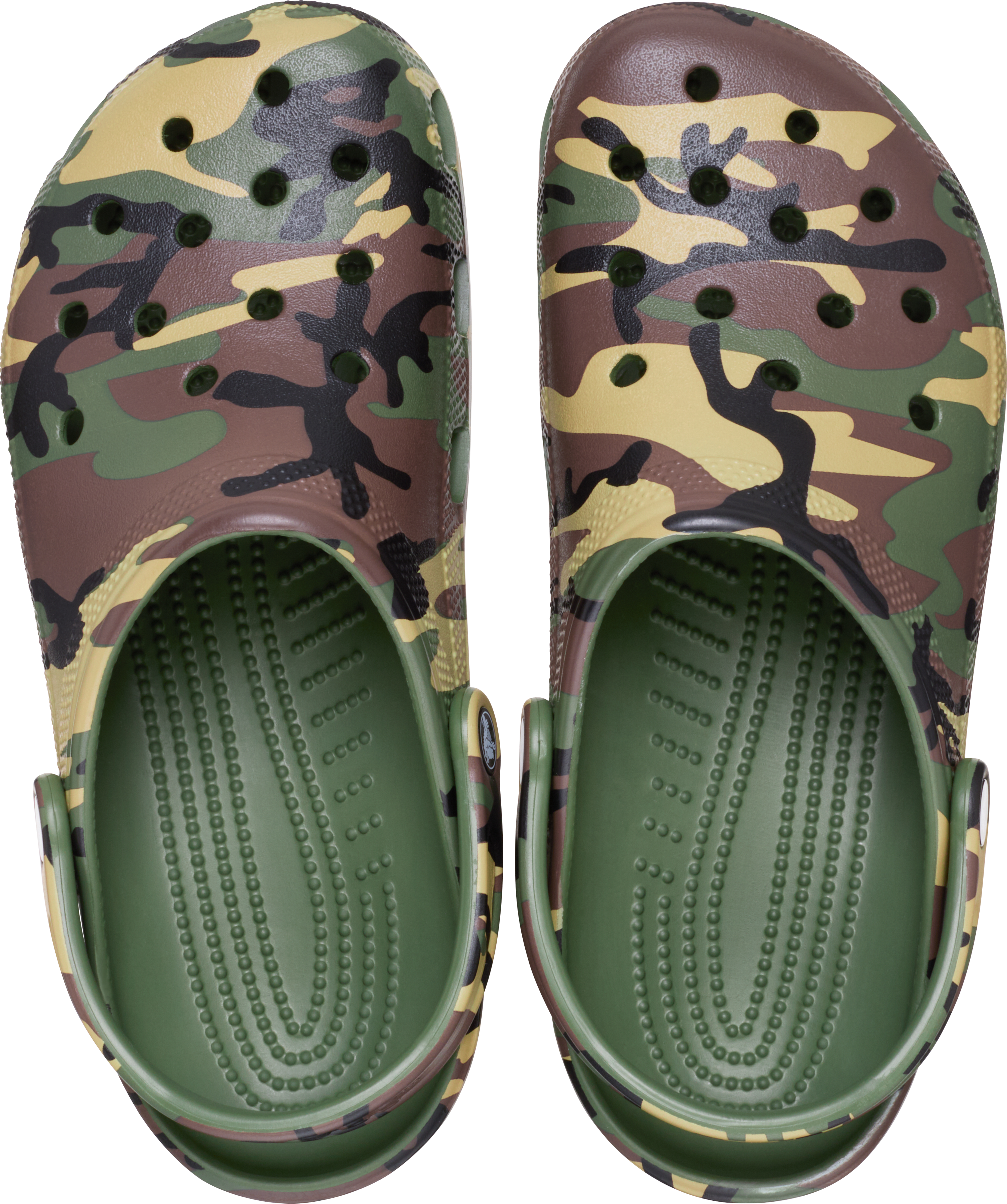 Clog CROCS "Classic", Herren, Gr. 43, Croslite™, grün (army grün, multi), tarnfarben, Schuhe Clog, Hausschuh, Gartenschuh, Sommerschuh im Army-Look
