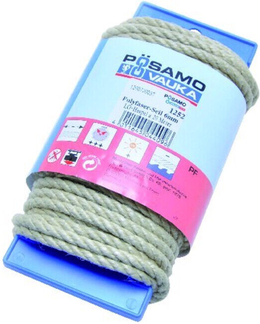 PÖSAMO Corde PF, couleur chanvre, Ø 6,0 mm x 20 m sur dévidoir long (1200200037)