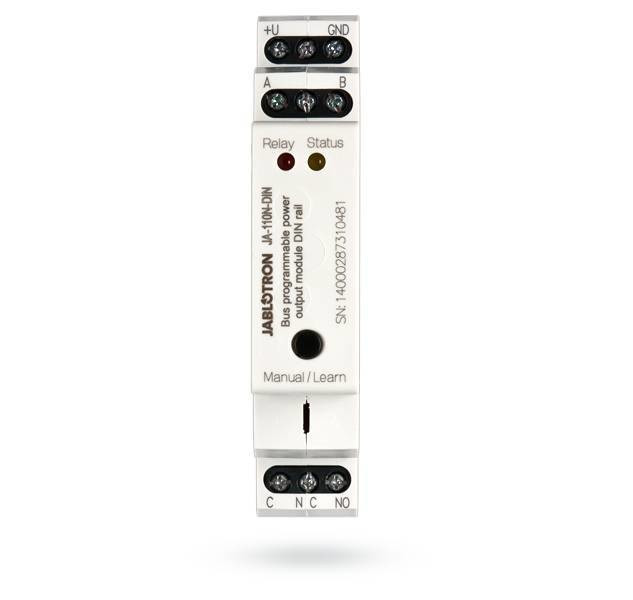 Jablotron JA-110N-DIN BUS DIN-rail stroomuitgangsmodule