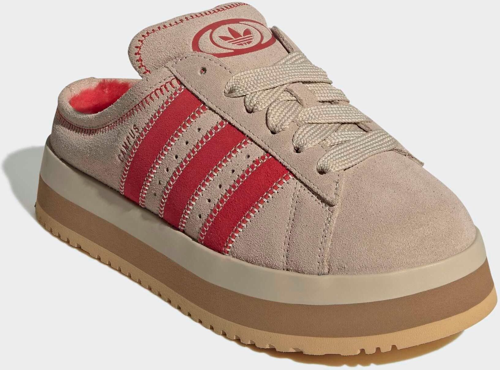 Adidas Originals "CAMPUS 00S WINTER LOW" stone khaki, stone khaki, better scarlet 43