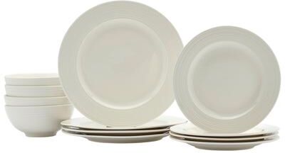TABLETOPS GALLERY 12pc Round dinnerware set ivory