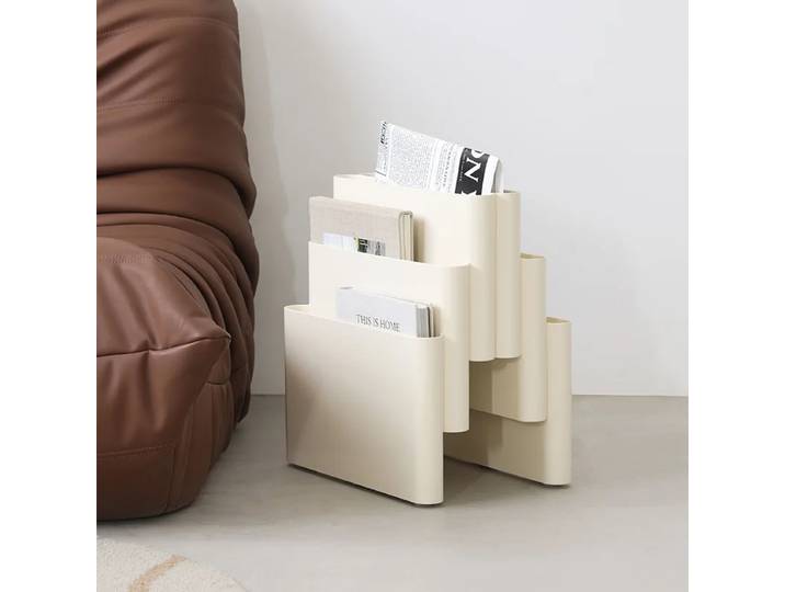 Étagère à livres créative et durable de style nordique, support de revues au sol, étagère en plastique pour accessoires photo