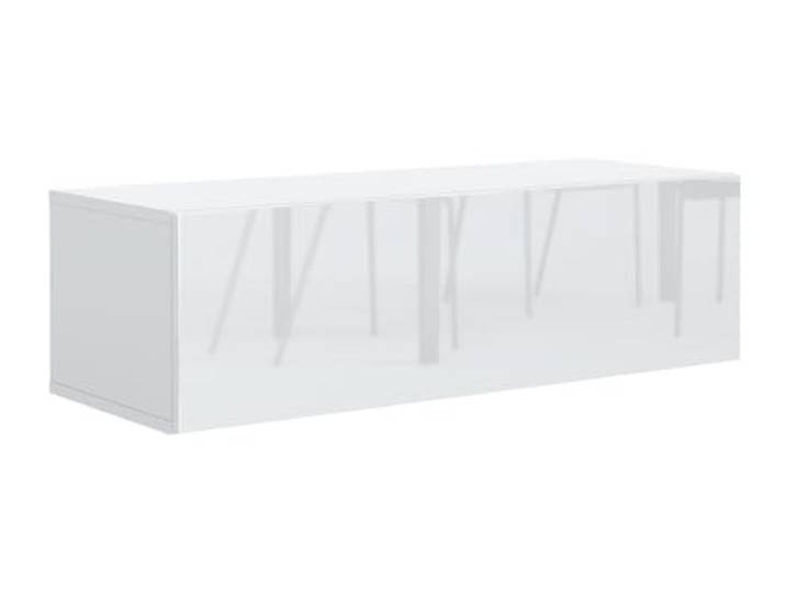 MebLocker TV-Schrank 100 cm, Weiß Hochglanz-Fronten Wohnzimmer Möbel, Moderner Fernsehschrank, Fernsehtisch, TV-Lowboard 100,2x36,5x30 cm
