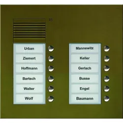 TCS PUK12/2-EB PUK TCS:BUS Audio Außenstation 12T 2Sp UP bronze PUK122EB
