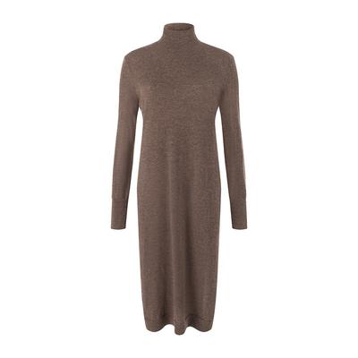 Strickkleid MAERZ MUENCHEN "Maerz Muenchen 398600 Strickkleid Damen Bekleidung", Damen, Gr. 46, EURO-Größen, braun, 100% Wolle, Kleider Strickkleid