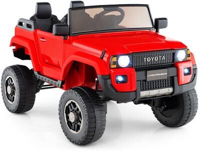 Costway 24V 2 Seater Ride on Car 4WD/2WD Switchable for Kids with Remote for Ages 3+-Red
