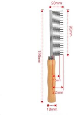Uplift Picks Stainless Steel Cat Comb With Wood Handle For Pet Hair Removal long And Short Comb
