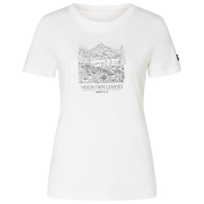super.natural - Women's Mountain Lovers Bio Cotton Tee - Merinoshirt Gr XS weiß