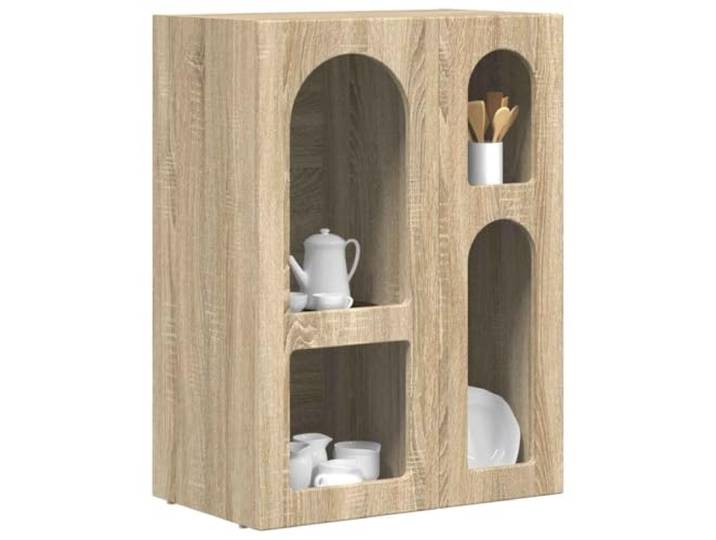 KTHLBRH Sideboard ELST Eiche Sonoma 59 x 35 x 80,5 cm Esszimmer-Möbel aus Holz, minimalistisches Design