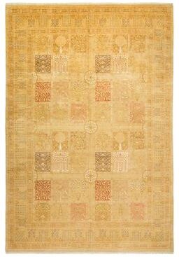"Overton Hand Knotted Wool Vintage Inspired Traditional Mogul Ivory Area Rug - 9' 2"" x 13' 5"""