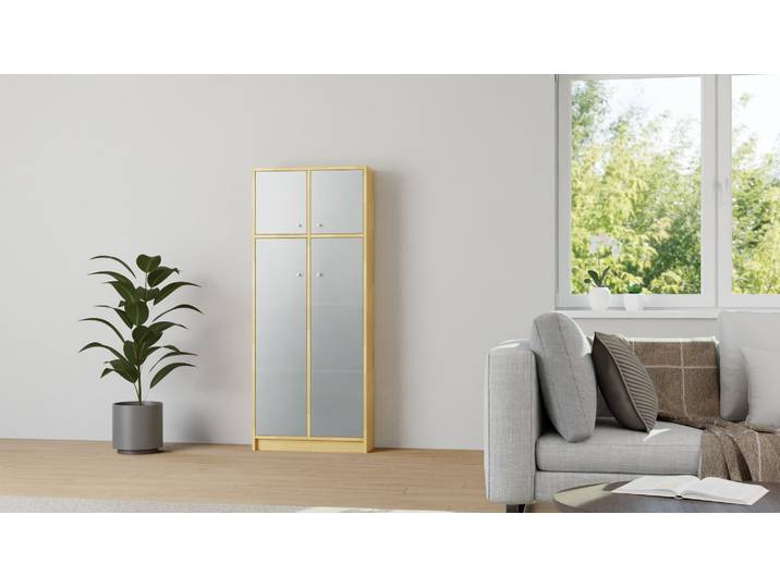 Maßgefertigte Vitrine Buche Natur geölt