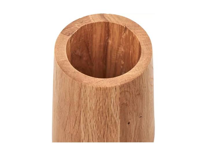 Zahnputzbecher DIAQUA Oak , braun, B:8cm H:11,5cm L:8cm, Holzwerkstoff, Zahnputzbecher, Zahnputzbecher
