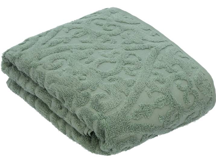 Badetuch VOSSEN Fidelio , grün (soft grün), B:100cm L:150cm, Walkfrottier, Obermaterial: 100% Baumwolle, Handtücher, Badetuch