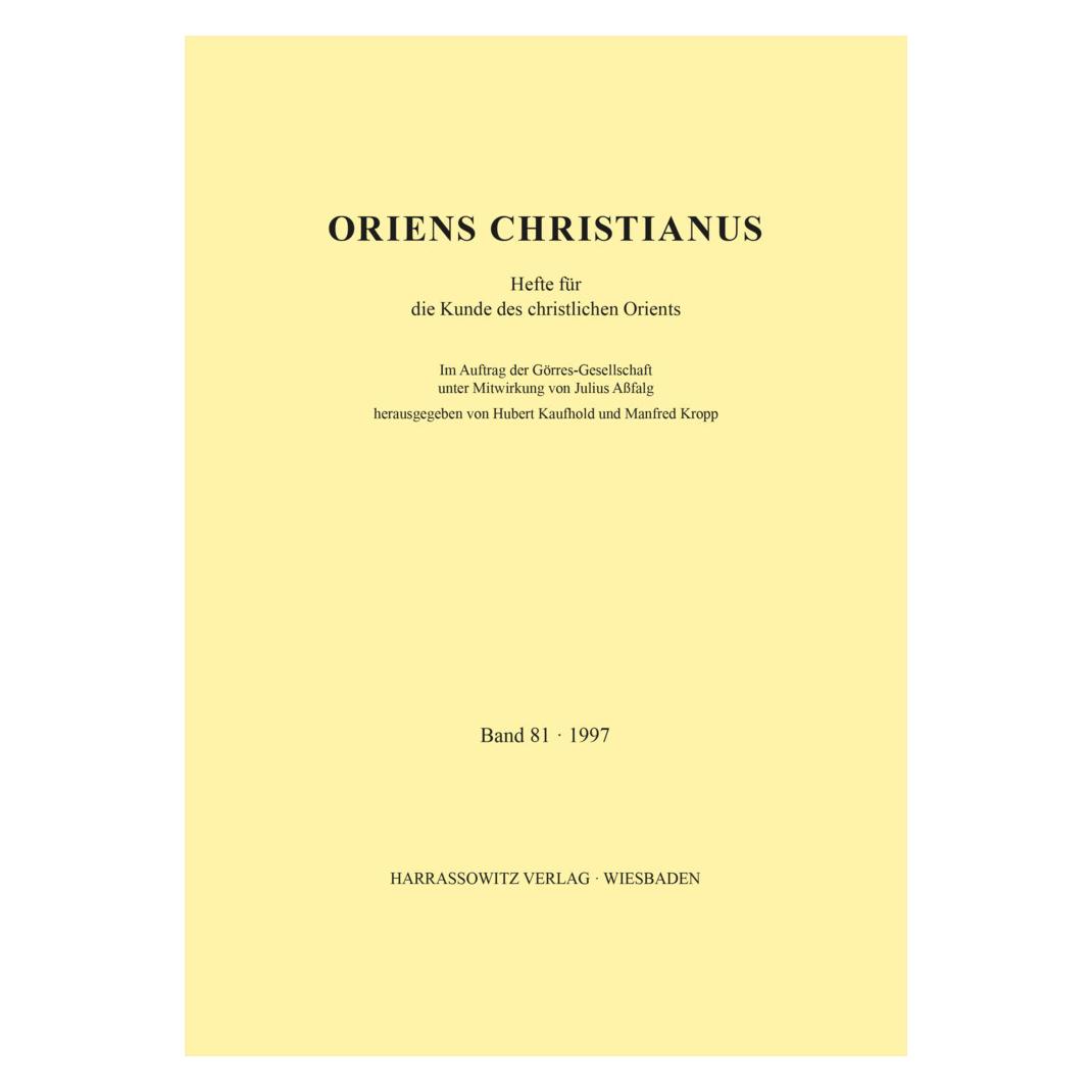 Harrassowitz Oriens Christianus 81 (1997) (Englisch, Softcover, Hubert Kaufhold, Manfred Kropp) (55596916)