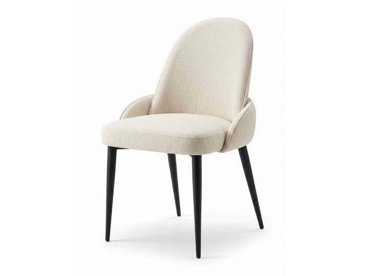JVmoebel Esszimmerstuhl Exquisiter Esszimmerstuhl Beige Creme Stoff Küchenstuhl Kultivierter (Einzelstück, 1 St), Elegantes Design, ideal für moderne Küchen