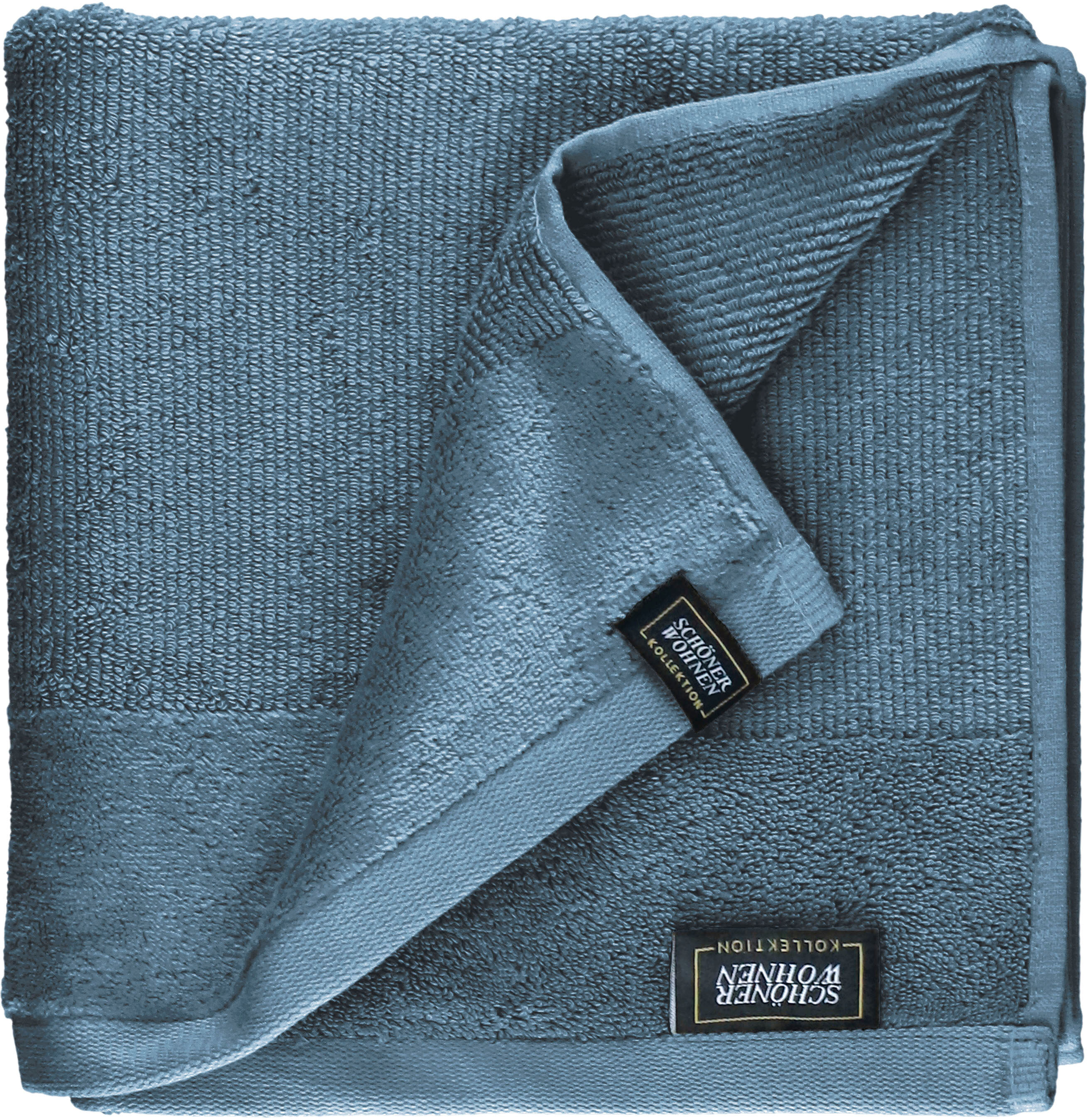 SCHÖNER WOHNEN-Kollektion "Sense" mit Velourborte, hautschmeichelnde Airtouch Qualität, super weich blau B/L: 50cmx100cm, 1 Stk., Frottee