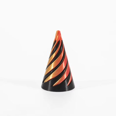 Inspire Picks 3D Printed Spiral Cone Toy Impossible Pyramid Passthrough Sculpture Pass Through Pyramid Toy Mini Vortex Thread Illusion b
