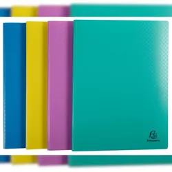 Exacompta 88490E 12x Sichtmappe A4 aus festem Polypropylen mit 40 Hüllen, Forever Young - Farben sortiert
