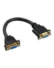 InLine VGA-Adapter HD-15 VGA W bis W 20 cm Distanzschrauben Schwarz (17302G)
