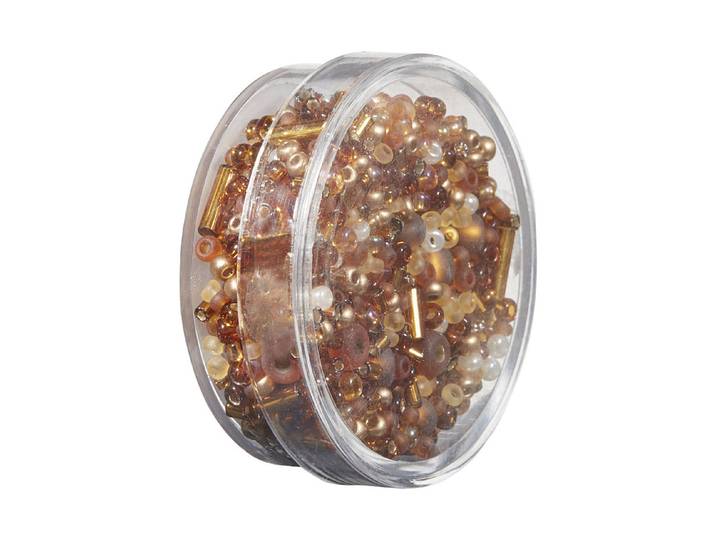 Glorex Perlen Rocailles Braun 17 g