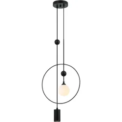 Vitalux, Pendelleuchte, Lampa wisząca Italux Lampa wisząca Trosti PND-428892-BK Italux do salonu koło czarne