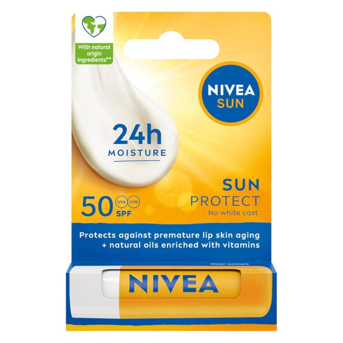 Nivea Sun Protect Lip Balm Spf 50 55ml - Hoher Schutz für deine Lippen (Lippenbalsam, Lippenpflege Stick, 55 ml) (50346425)