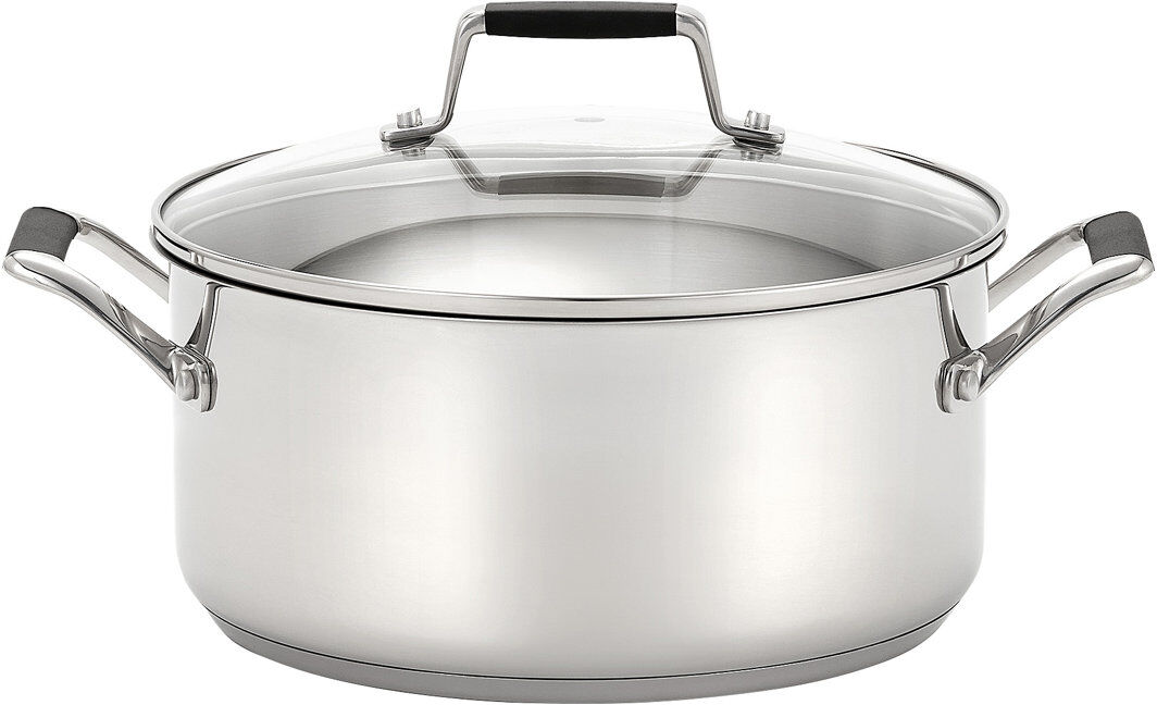 Stellar Induction, 24cm Stainless Steel Casserole with Glass Lid, 4.5L Chrome;Silver 4.5L